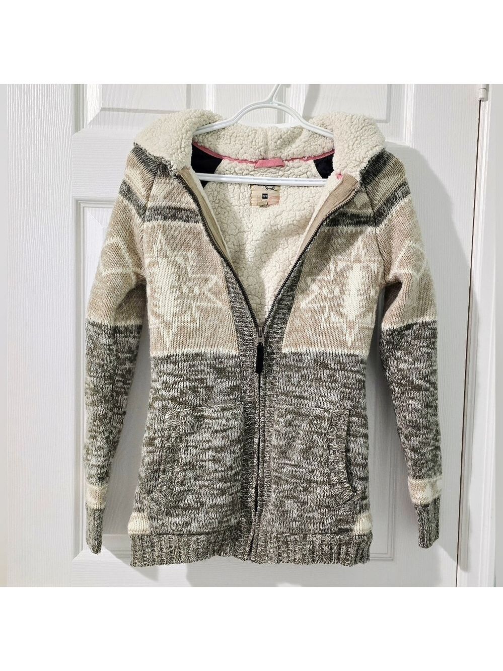 Triple Five Soul Women's Knit Zip-Up Hoodie Sweater Jacket Size Petite XS